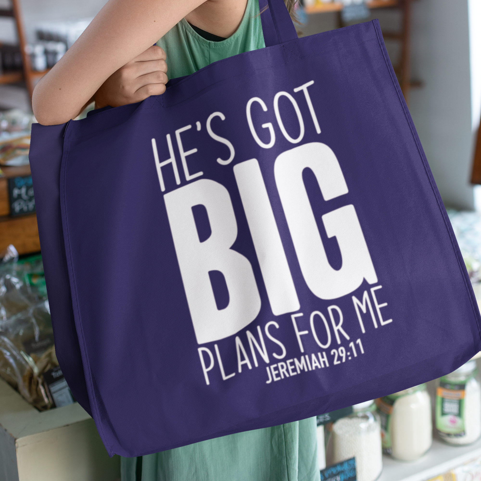 God Has Big Plans for Me Jumbo Tote Bag