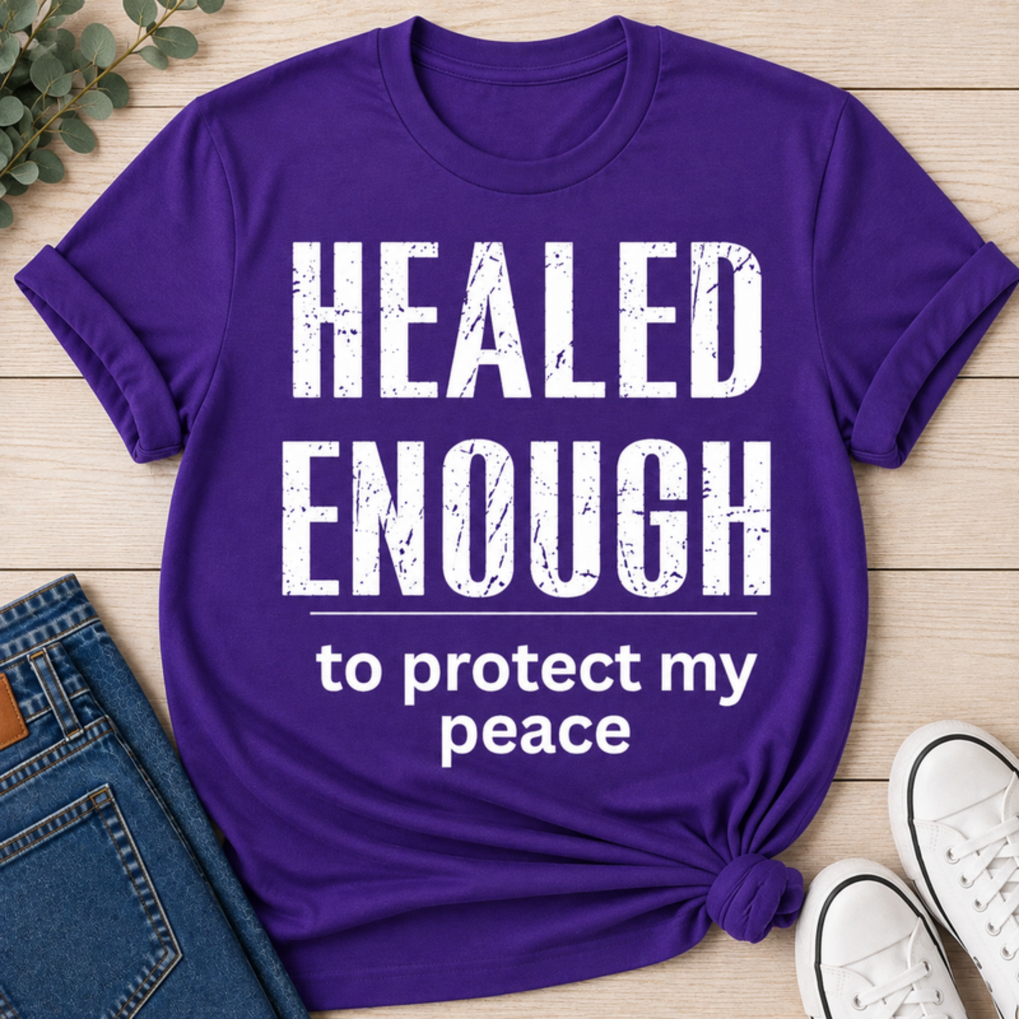 Healed Enough to Protect My Peace tee - Purple