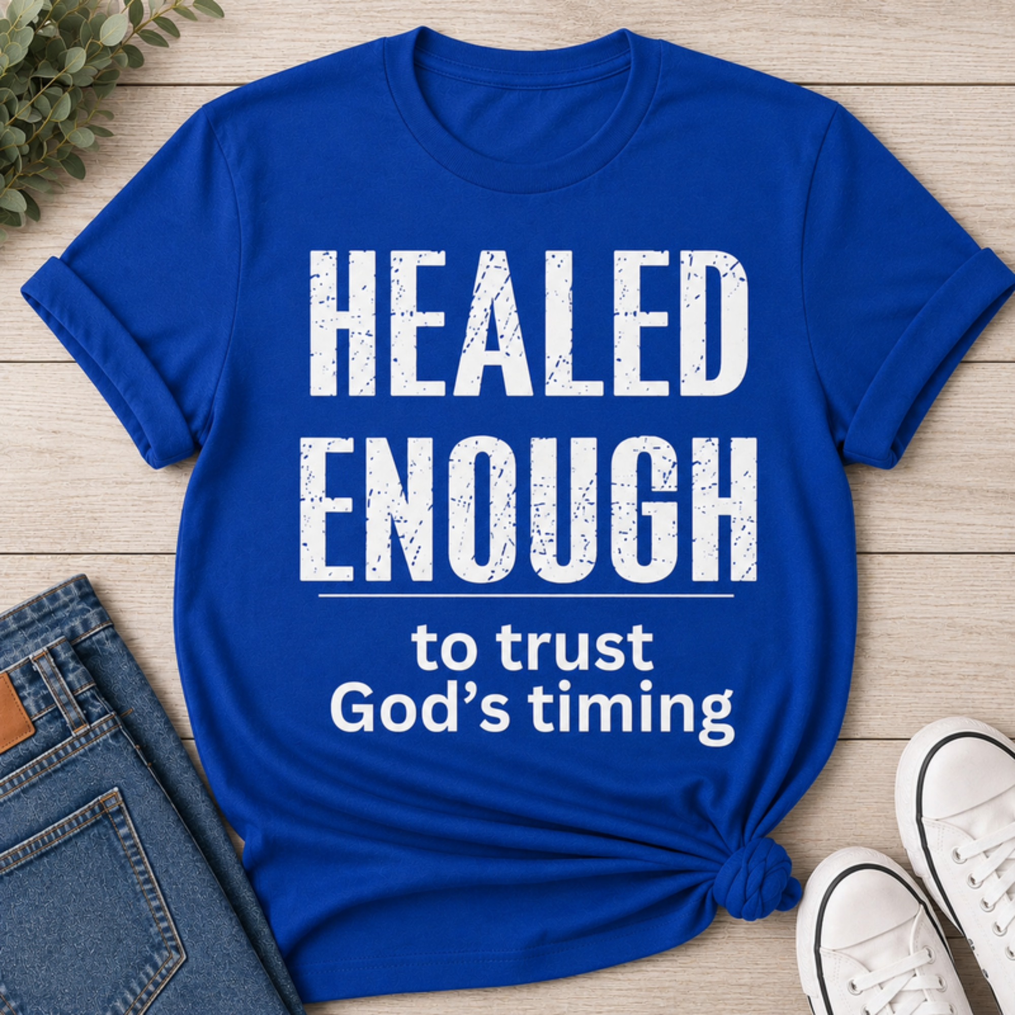 Healed Enough to Trust God's Timing tee - Fuchsia