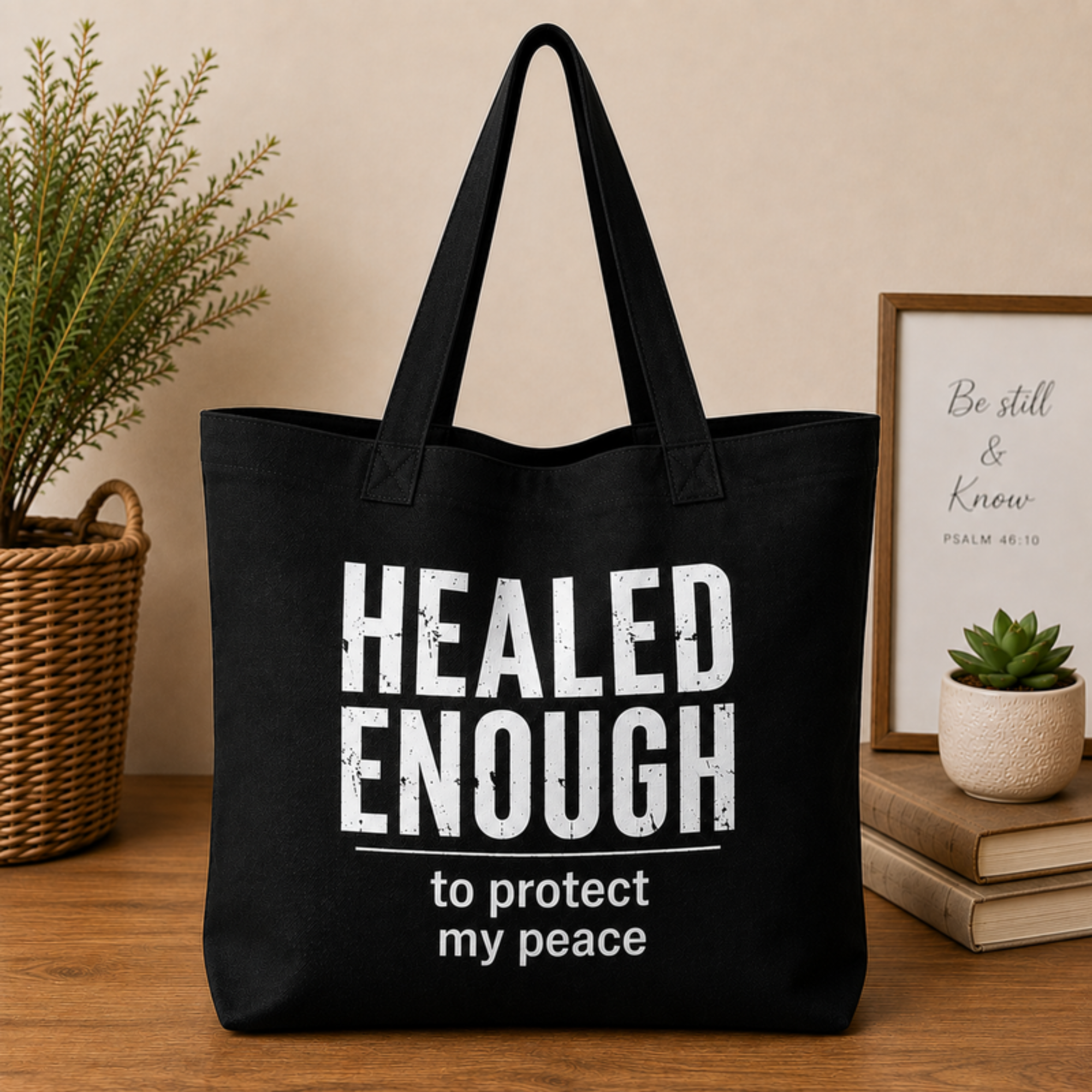 Healed Enough Tote Bag - To Protect My Peace