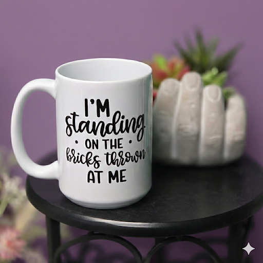 Standing on the Bricks Thrown Ceramic Mug