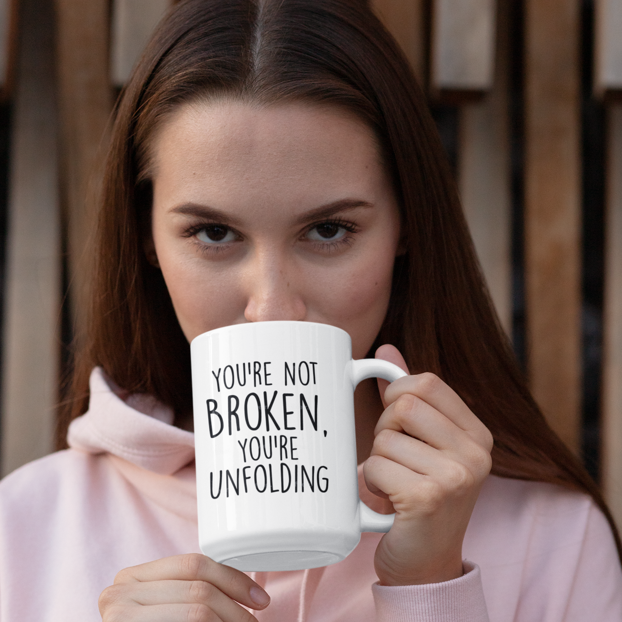 You’re Not Broken, You’re Unfolding Minimalist Mug