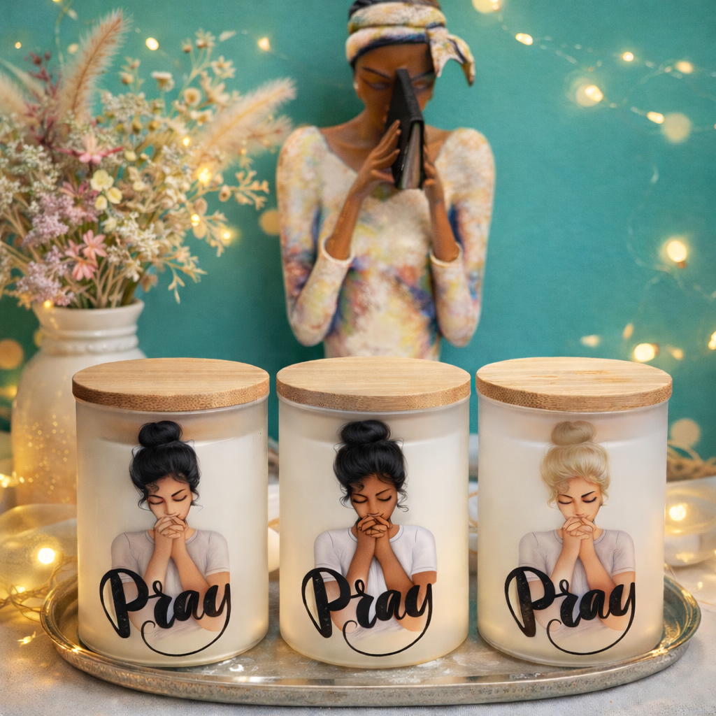 She Prays with Power Candle