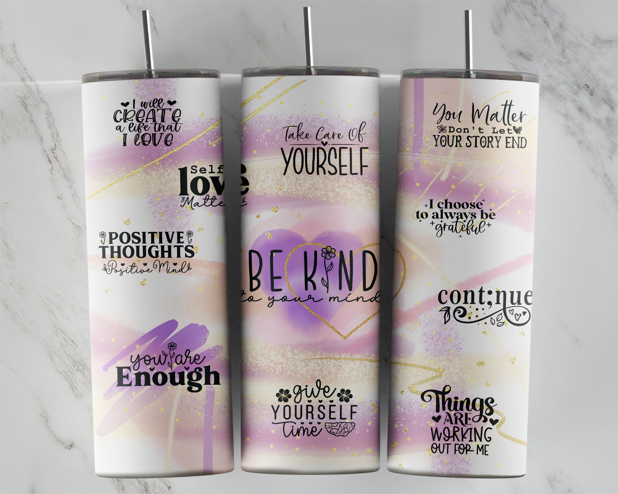 Be Kind to Your Mind Affirmation Tumbler