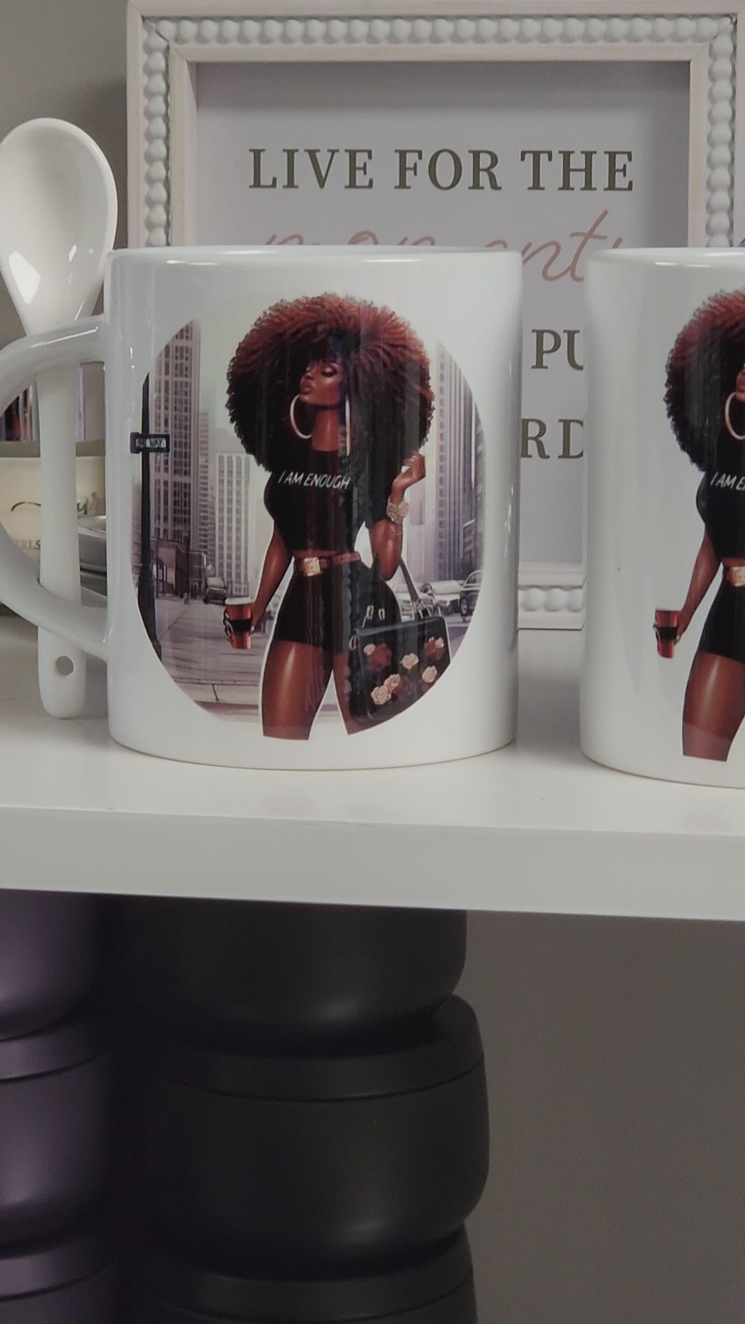 I AM Enough Afro Love Mug