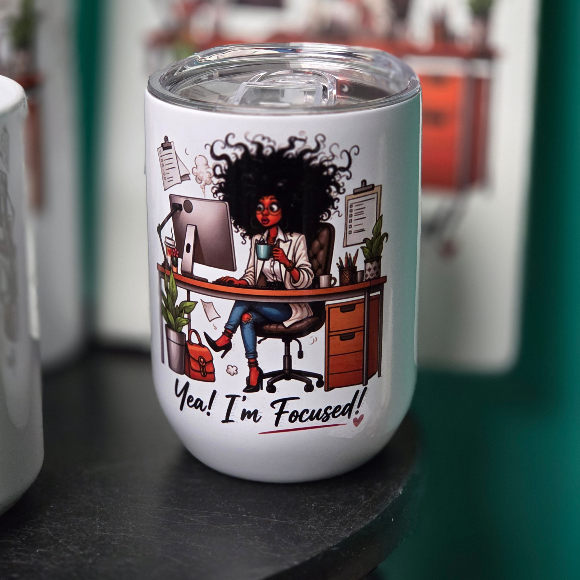 Focused & Unbothered Mode™ Gift Set | Motivational Mug, Tumbler & Journal | Productivity Gift for Women