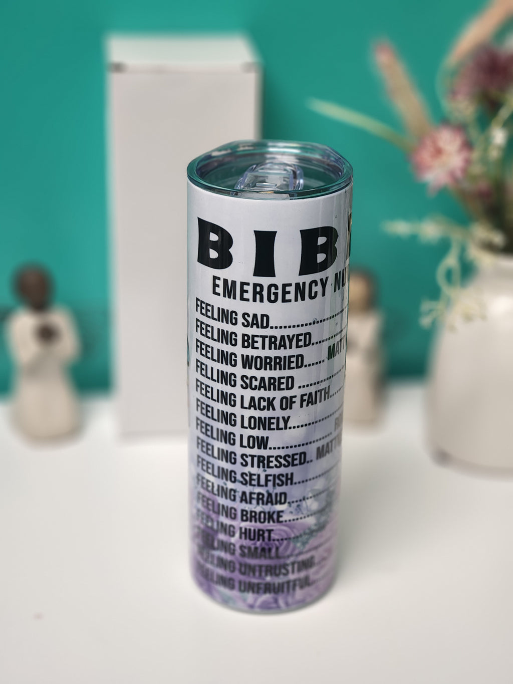 Bible Emergency Numbers Tumbler