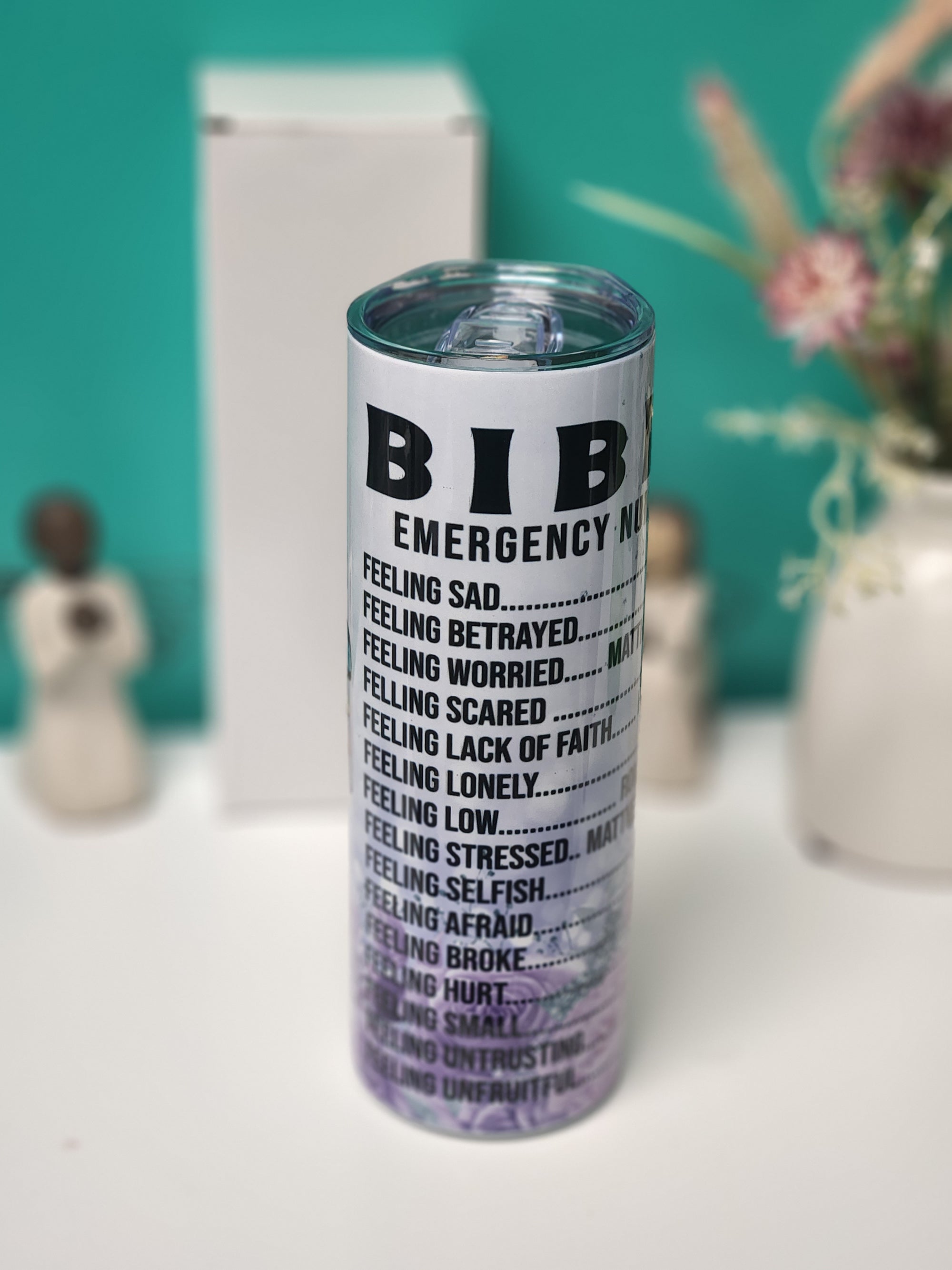 Bible Emergency Numbers Tumbler