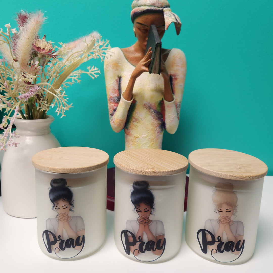 She Prays with Power Candle