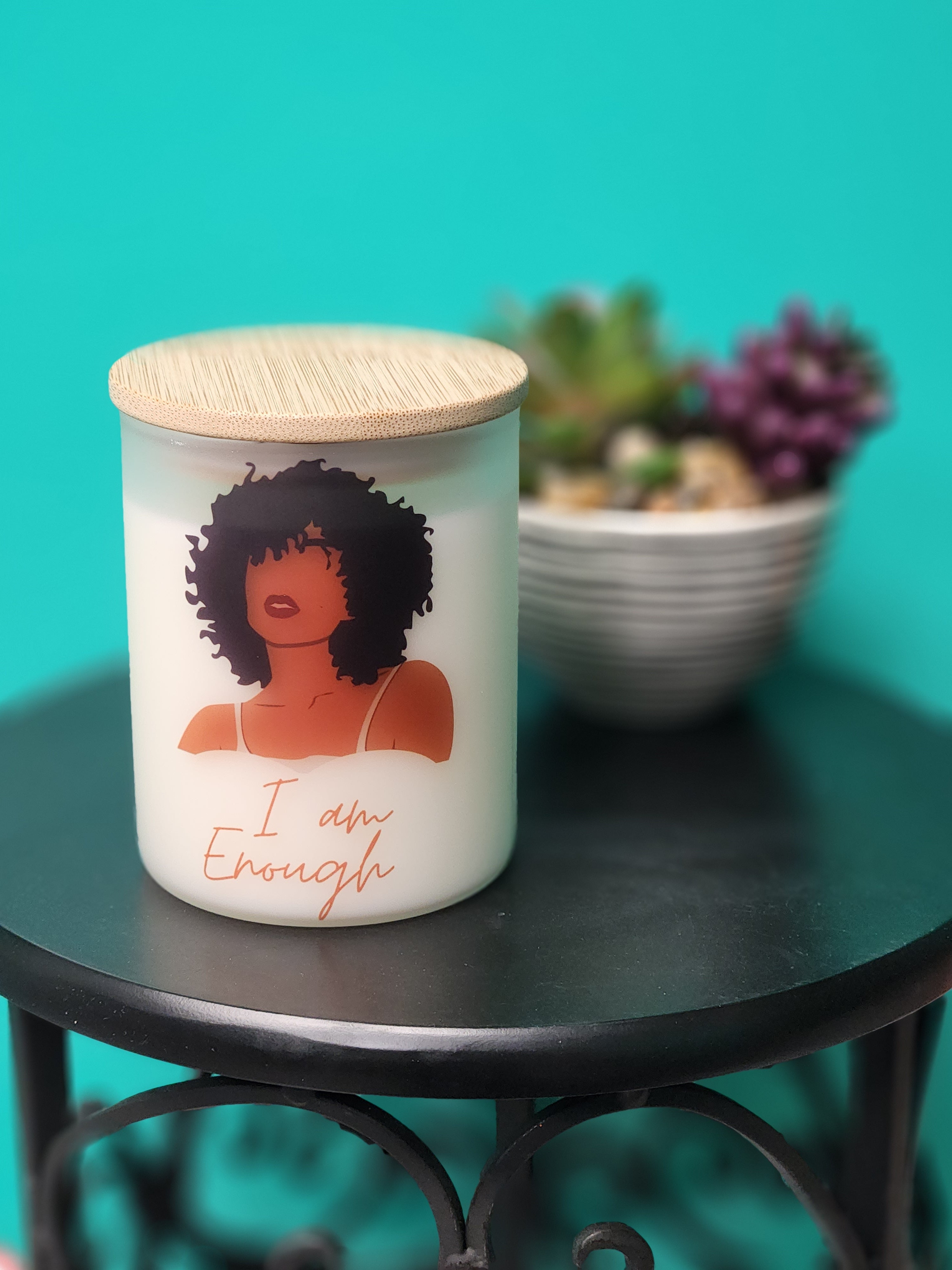 I Am Enough Reminder Candle - Frosted