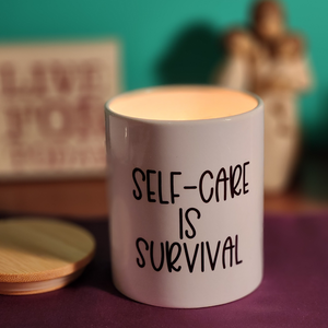 Self-Care is Survival Reminder Candle - Ceramic