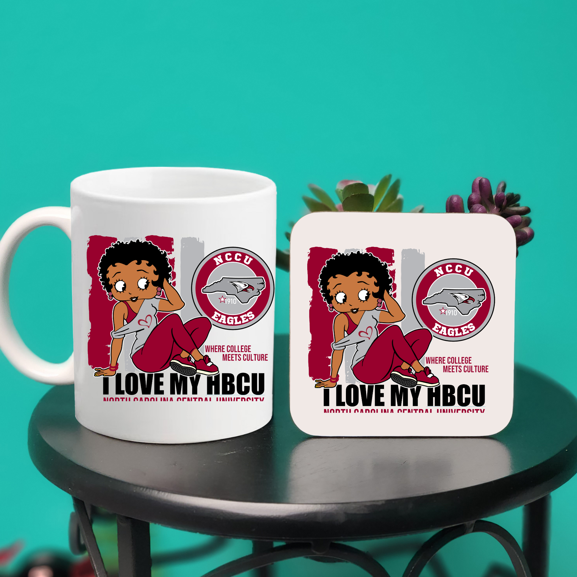 I Love My HBCU - Betty Boop Drinkware