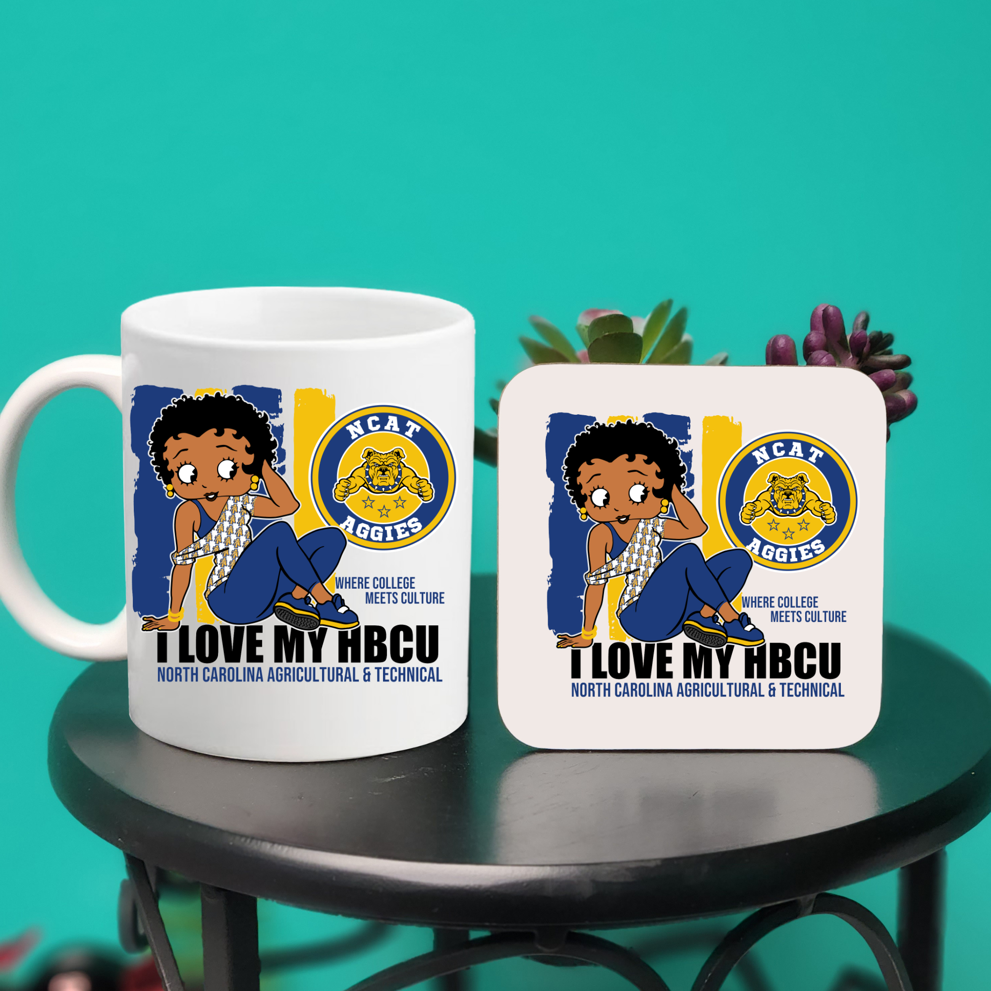 I Love My HBCU - Betty Boop Drinkware