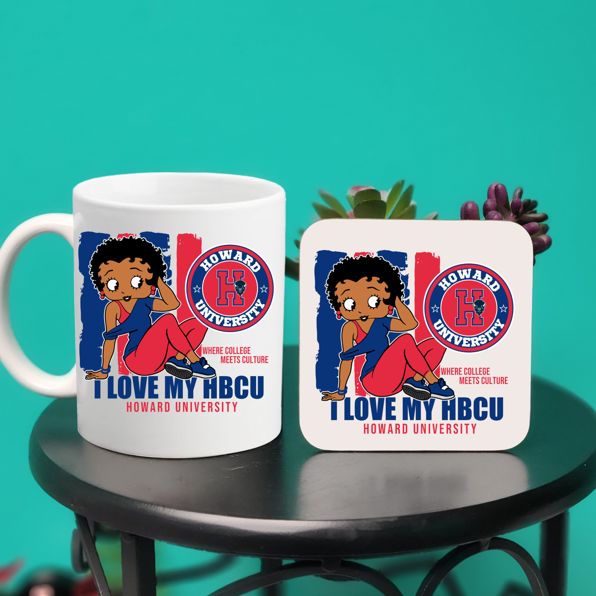I Love My HBCU - Betty Boop Drinkware