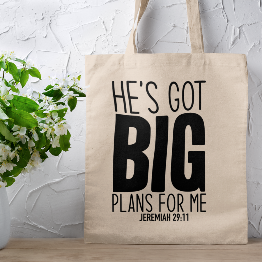 God Has BIG Plans for Me Tote Bag