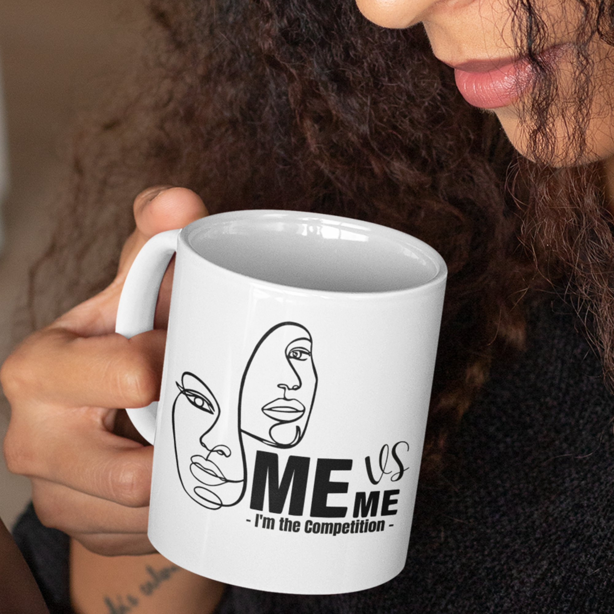 Me vs Me Faces Mug