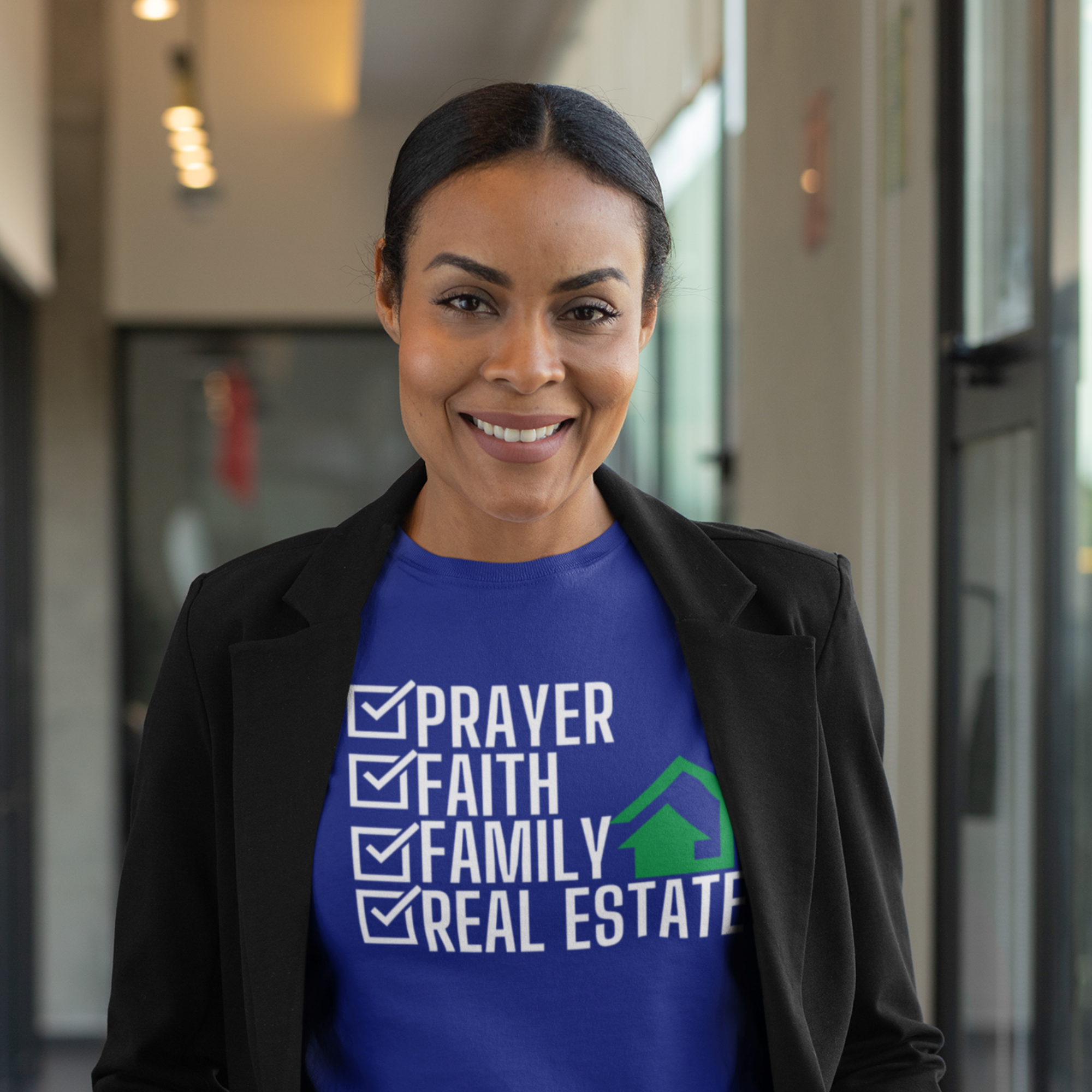 Prayer Faith Family Real Real Estate T-shirt
