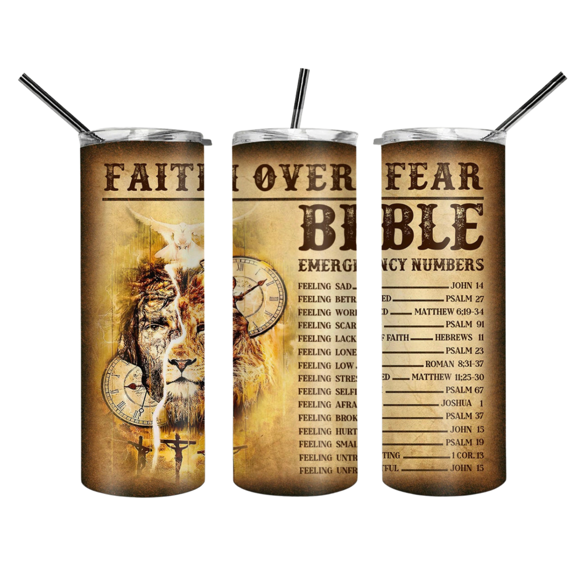Bible Emergency Numbers Tumbler