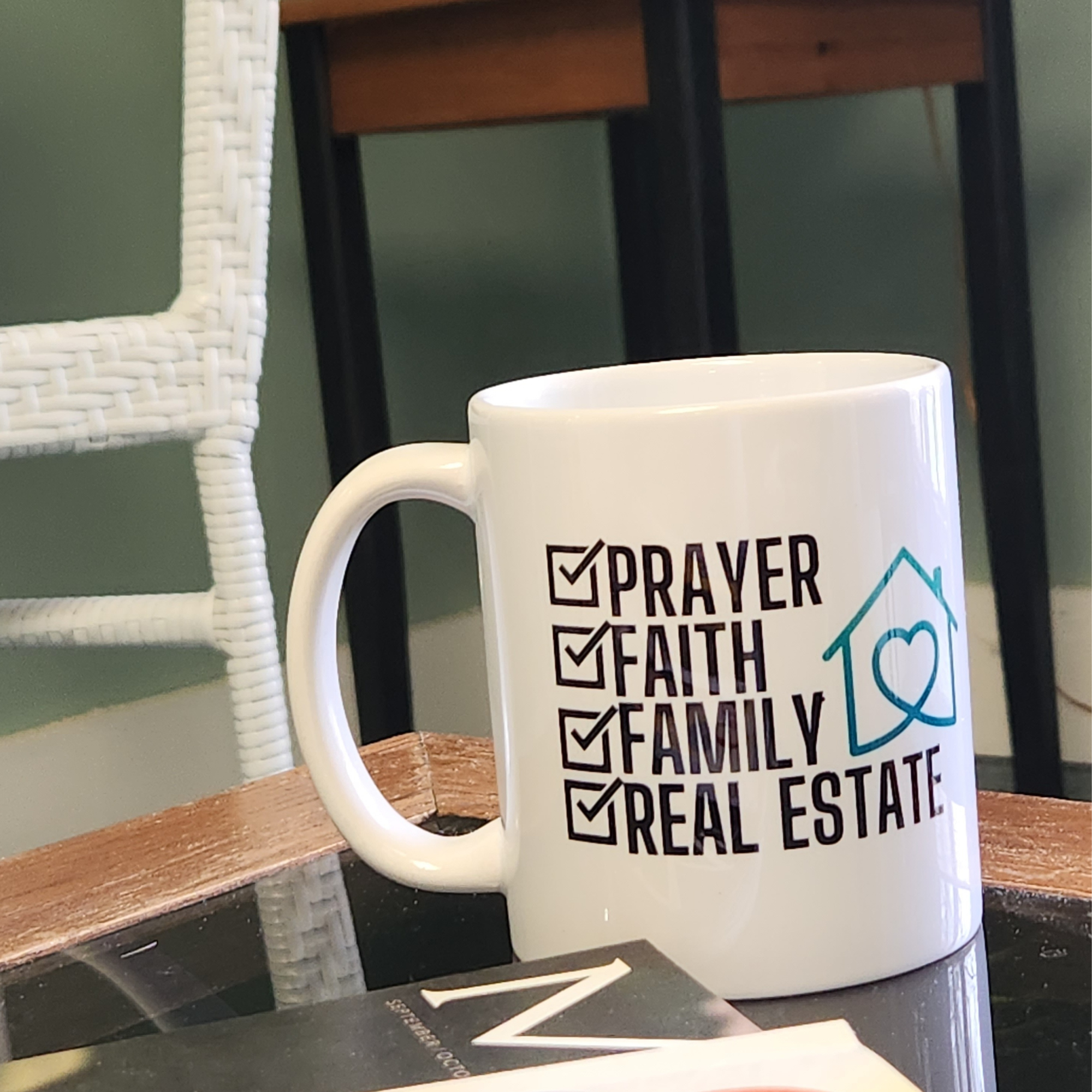 Prayer Faith Family Real Estate Drinkware