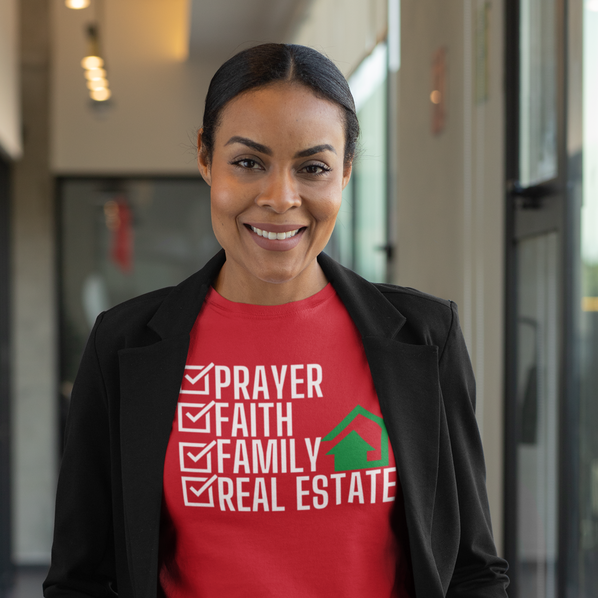 Prayer Faith Family Real Real Estate T-shirt