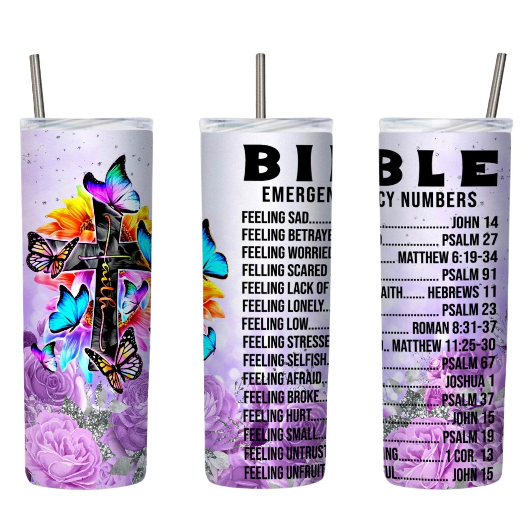 Bible Emergency Numbers Tumbler