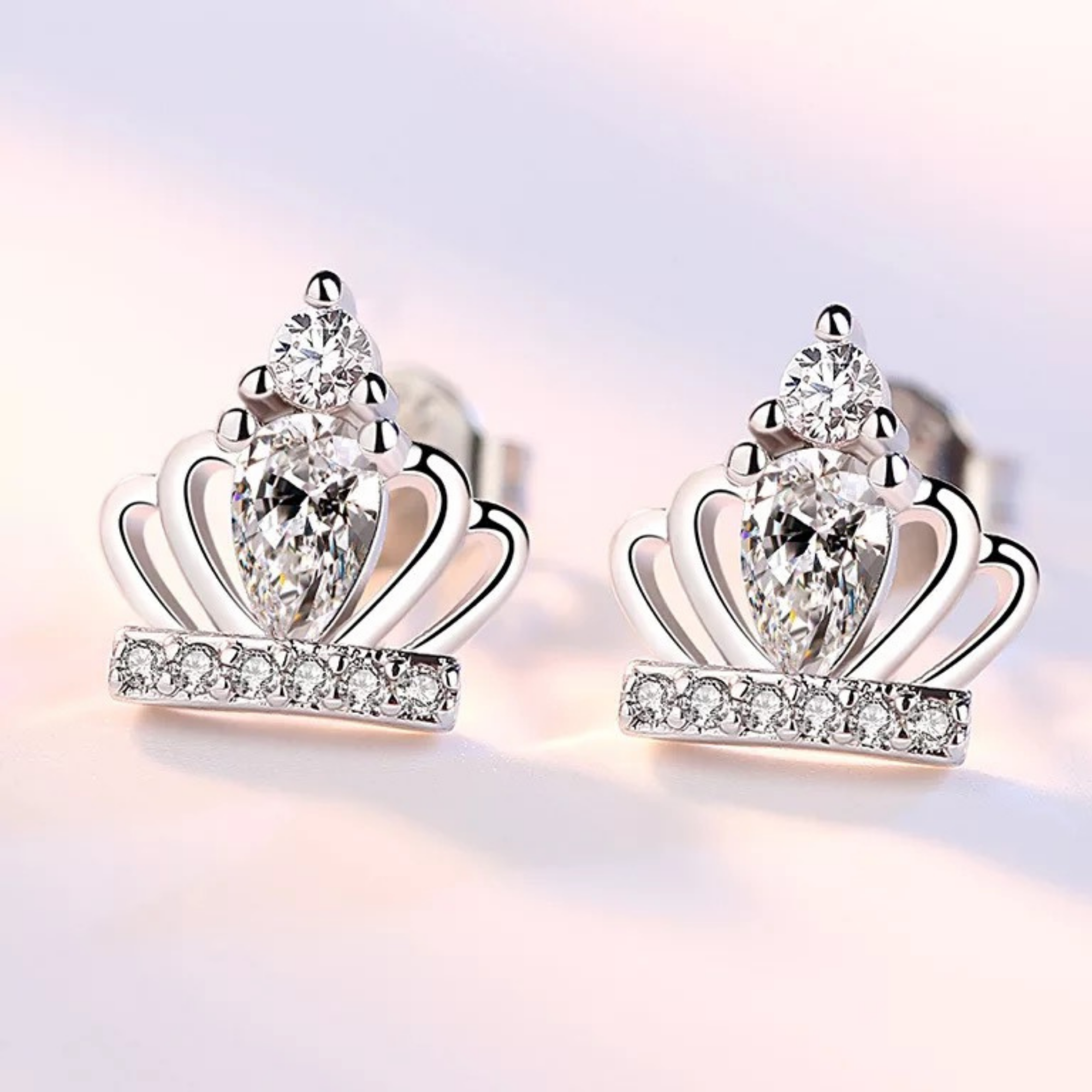 Crown Stud Earrings